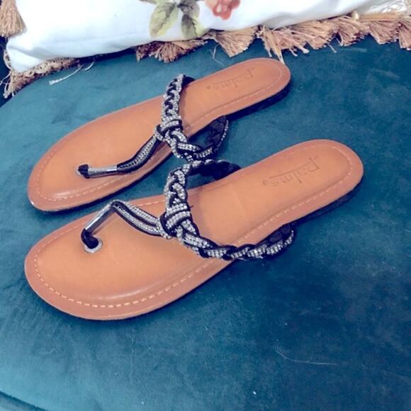 Palms Rhinestone Flip Flop Sandals Shoes 7 - Picture 5 of 7